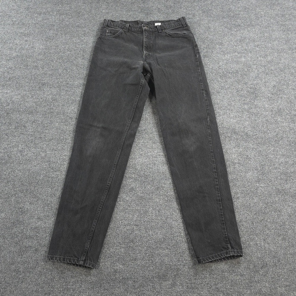 Vintage Levis Jeans Mens 34x36 Black Denim 550 Relaxed Tapered Orange Tab 90s